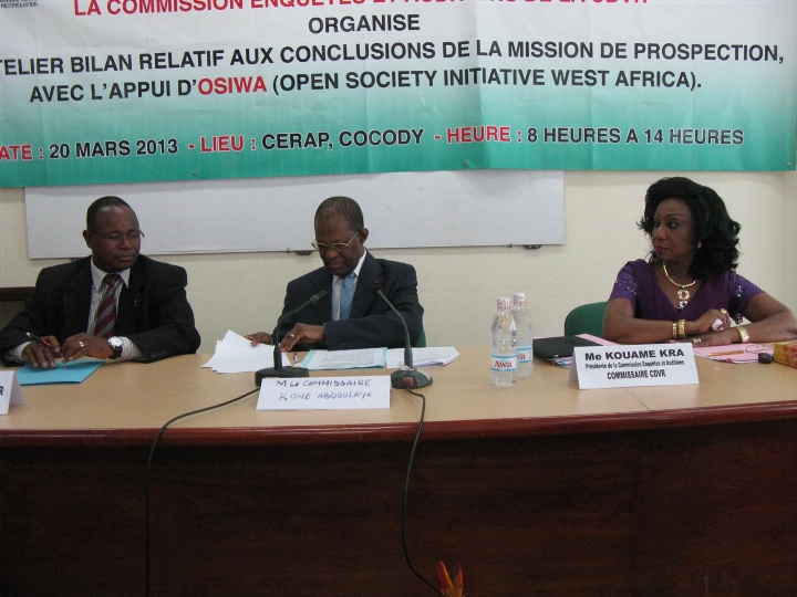 Réconciliation nationale: les experts de la CDVR restituent les conclusions des missions de prospection nationale